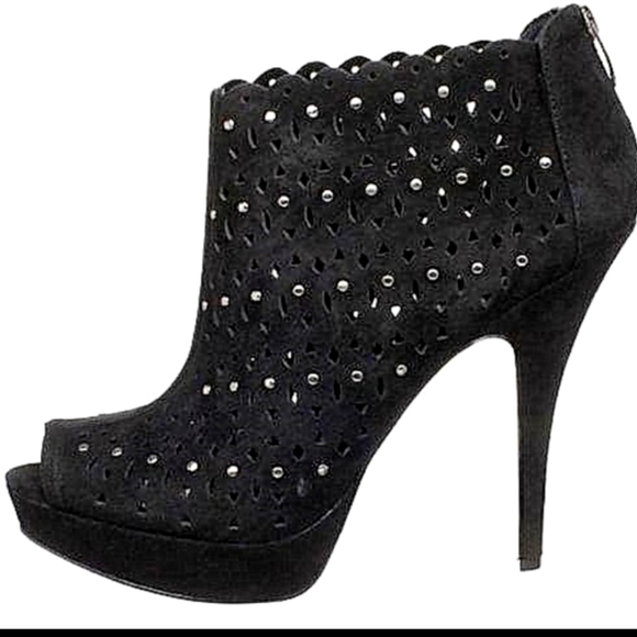 ENZO ANGIOLINI Peep Toe Booties Ankle Boots NEW NIB 9.5 - Picture 2 of 5